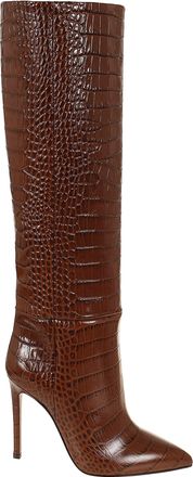 PARIS TEXAS Crocodile-Effect Pointed-Toe Stiletto Boots