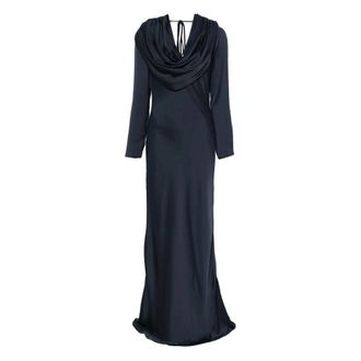 Rotate Cowl Neck Maxi Jurk - Dames - Avondkleed - Blauw - S - Polyester - Kleedjes