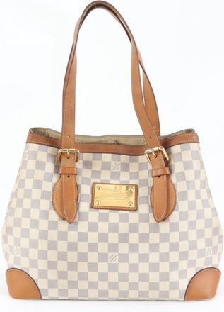 Louis Vuitton Azur Leather Coated Canvas Handbag Shoulder Bag Tote Bag (Pre-Owned)