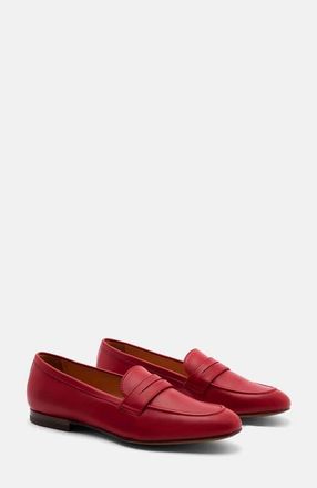 Scarosso Valeria Loafers in Red - Calf at Nordstrom, Size 37.5