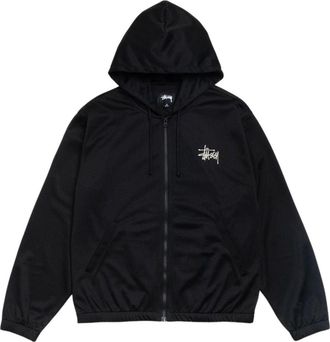 St&uuml;ssy Athletic Mesh Zip Hoodie Black 1140391-BLAC