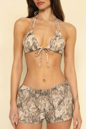 Montce Swim Low-Rise Drawstring Short In Camo
