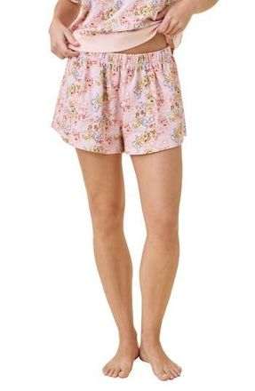 Papinelle Sleepwear Cotton Boxer Pajama Shorts in Molly Pink at Nordstrom Rack, Size X-Small