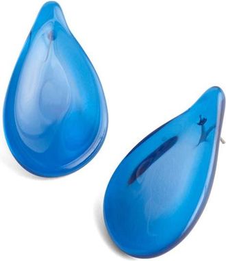 Madewell Oversize Droplet Stud Earrings in Retro Blue at Nordstrom