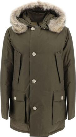 Woolrich Arctische Parka Jas met Bontdetail - Heren - Parka Jassen - Groen - S - Katoen - Jassen