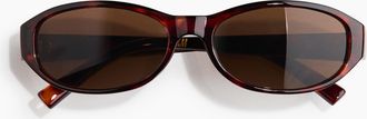 H&M Ovale Sonnenbrille - Brown