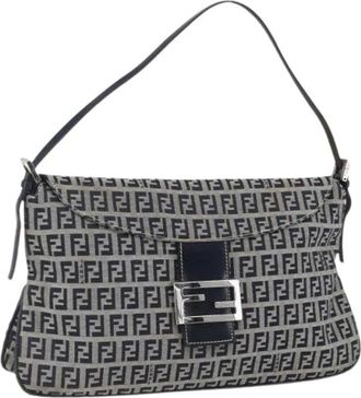 Fendi Pre-owned Shoulder Bags, female, Multicolor, Size: ONE SIZE Pre-owned Zucchino Canvas Shoulder Bag