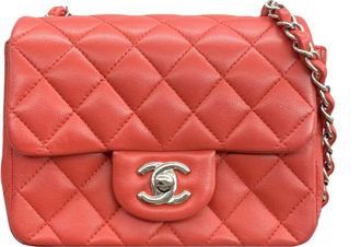Chanel Quilted Leather Mini Square Flap Bag