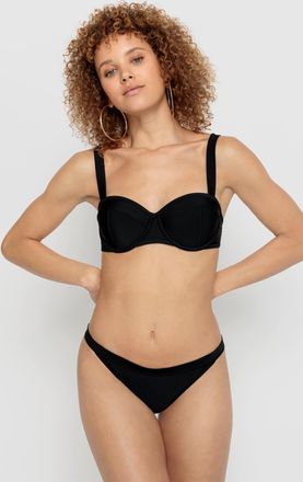 Lascana B&uuml;gel-Bikini-Top LSCN BY LASCANA Gina, Damen, Gr. 36, Cup C, schwarz, Recycling-Polyamid, unifarben, Bikini-Oberteile B&uuml;gel-Bikini-Top, mit Ziern&auml;hten