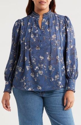 New NWT Max Studio Silk blended popular Blouse Navy