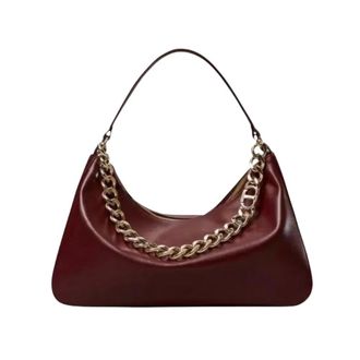 Twinset Tassen, Dames, Rood, ONE Size, Katoen, Liliane Medium Leren Tas