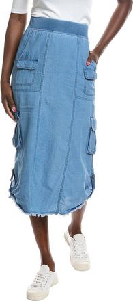 Xcvi Xcvi Chesney Linen-Blend Midi Skirt