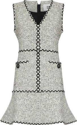 Silvian Heach Mouwtjesloze Jurk met Decoratieve Details - Dames - Korte kleedjes - Beige - S - Leer - Kleedjes
