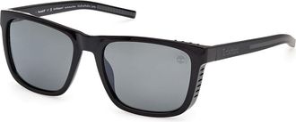 Timberland TB00086 Polarized 01D Mens Sunglasses Black Size 55