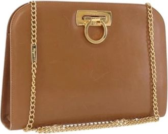 Ferragamo Pre-owned Shoulder Bag - Dames - Vintage Schoudertas - Bruin - ONE Size - Leer - Vintage