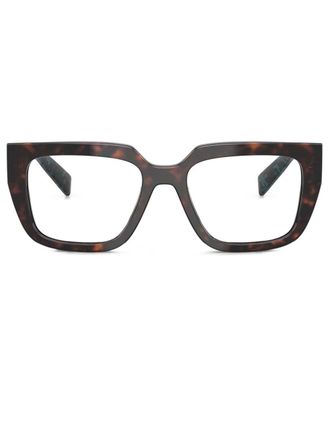 Prada square-frame glasses - women - Acetate - 50 - Brown