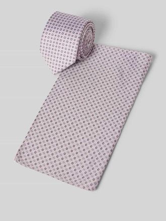 Prince Bowtie Krawatte und Einstecktuch im Set aus Seide in Rose, Gr&ouml;&szlig;e 1