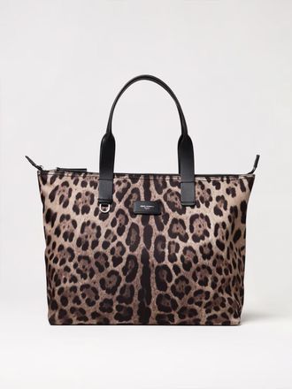 Dolce & Gabbana Borsa Tote Dolce & Gabbana in nylon stampa animalier e pelle