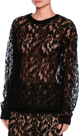 Stella McCartney Ines Floral Lace Sweatshirt Size S