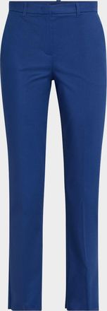 Emporio Armani Cotton Couture Cropped Slim Trousers