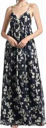 Sachin & Babi Jessica Gown In Navy Venetia Petal