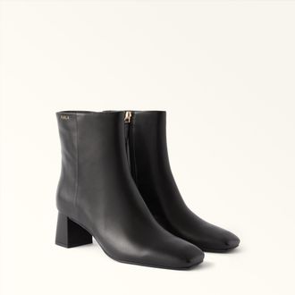 Furla Solid Stivaletti Nero Nero Pelle Nappata Donna