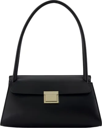 Ami AMI Paris Leather Calfskin Crossbody Bag Black