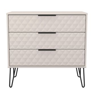 Lewis's Harlequin 3 Drawer Chest in Kashmir Matt - Ready Assembled - Lewiss Home | TJ Hughes