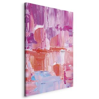 OEM Pintura - Contrastes Coloridos - Transiciones De Color En&eacute;rgicas En Tonos De Rosa / Pinceladas Coloridas - Intensos Tonos De Rosa Y Morado Sobre Lienz