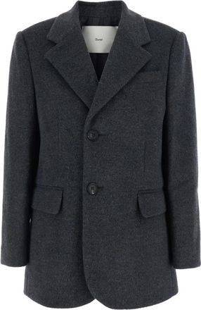 Dunst Gelaagde Kasjmier Blazer - Dames - Blazers - Grijs - S - Kasjmier - Jassen