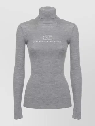 Elisabetta Franchi ribbed wool high neck sweater