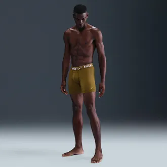 Nike Mens Dri-FIT Ultra Comfort Boxer Briefs (3-Pack) in Brown | KE1257-344