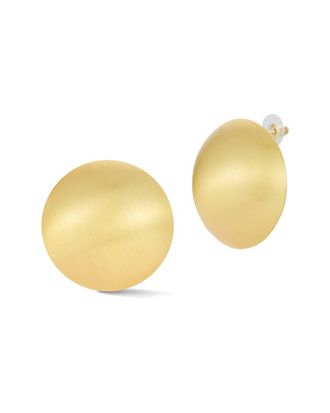 Glaze Jewelry Plated Chunky Round Dome Button Statement Stud Earrings