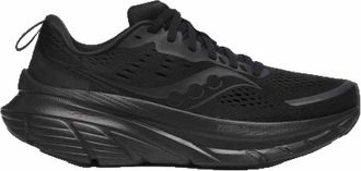Saucony Womens Guide 18 Road Running Shoe, Black/Black/Black, 10.5 Wide