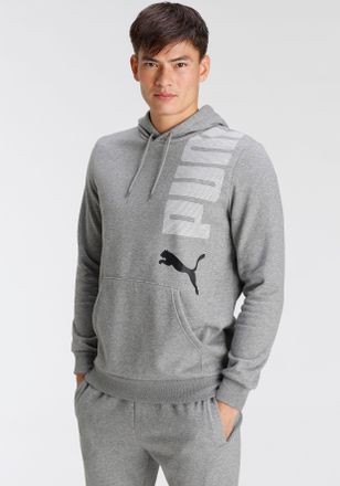 Puma Kapuzensweatshirt PUMA, Herren, Gr. S, grau (grau, melange), Obermaterial: 66% Baumwolle, 34% Polyester, Rundhals, B&uuml;ndchen, Sweatshirts Kapuzensweats