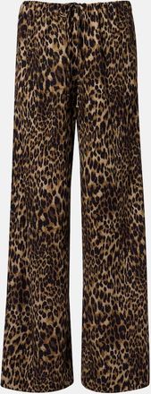Nili Lotan Adriel leopard-print wide-leg pants