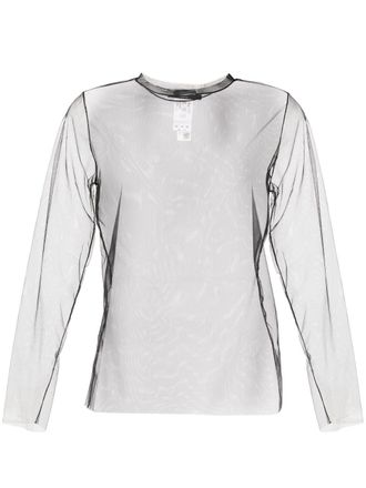 Fabiana Filippi Top semi trasparente - Nero