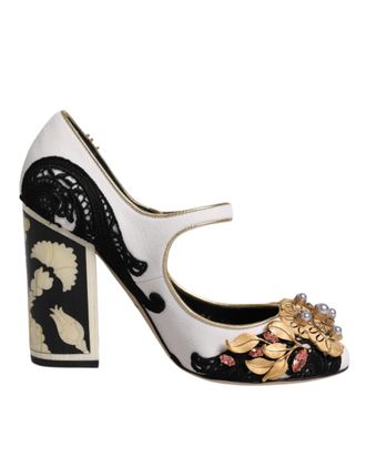 Dolce & Gabbana Multicolor Embellished Heels Pumps Womens Shoes