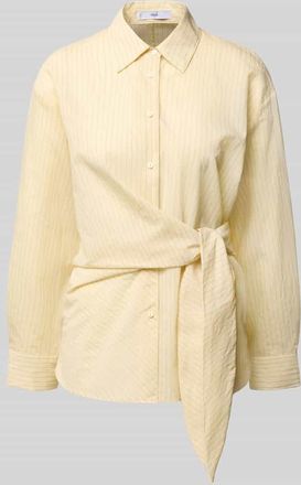 Mango Regular Fit Bluse mit Knotendetail Modell CHIPITI in Hellgelb, Gr&ouml;&szlig;e XL