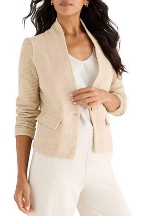 Nic+Zoe Mixed Media Jacket in Latte at Nordstrom, Size Xx-Large