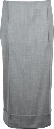 PESERICO Rokken, Dames, Grijs, M, Wol, Longuette Rok