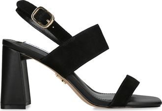 Steve Madden Womens Suede Wendie Black Heels - Size UK 3