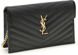 Saint Laurent Womens Black Calf Leather Bos Taurus Shoulder Bag Accessory