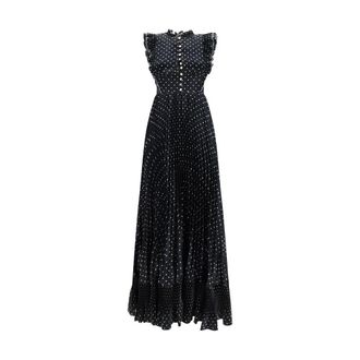 Self Portrait Black Polyester Casual Womens Dress
