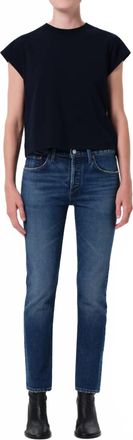 A Gold E Cocktail Ankle Jean In Outline