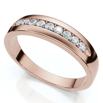 Pompeii3 Mens 1/4Ct Polished Diamond Wedding Ring Lab Grown