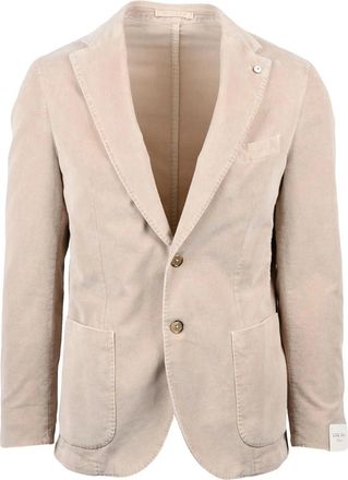 L.B.M. 1911 Cotton Velvet Jacket with Flexible Fit and Rounded Design