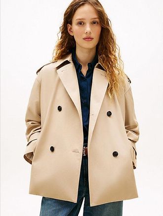 Tommy Hilfiger Water Repellent Relaxed Short Trench Coat