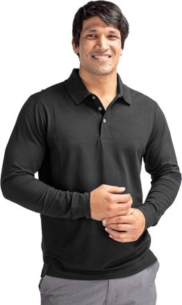 Cutter & Buck Advantage Tri-Blend Pique Mens Long Sleeve Polo