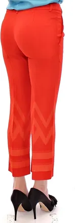 Versace Collection Red Womens Cropped 3/4 Short Nude Capri Womens Pants